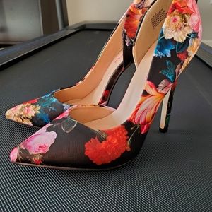 JustFab Mannon Floral Stilettos